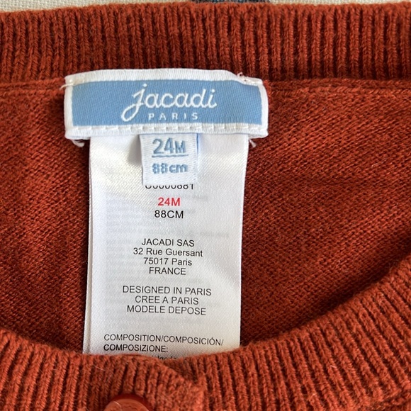 Jacadi Burnt Orange Cardigan 24 Months - Picture 2 of 4